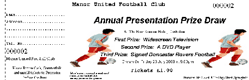Sample ticket: Presentation prize draw